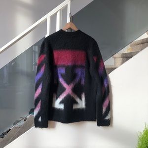 OFF-WHITE mohair knit sweater